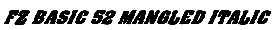 FZ BASIC 52 MANGLED ITALIC Font Image