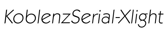 KoblenzSerial-Xlight Font Image