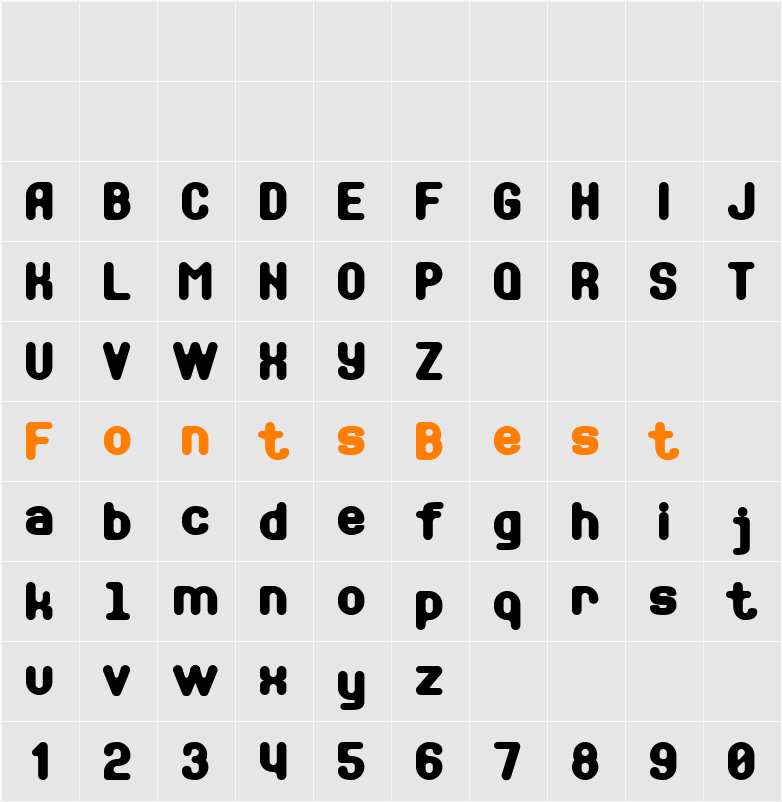 Soft Sans Serif 7 Character Map