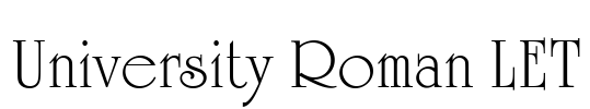 University Roman LET Font Image
