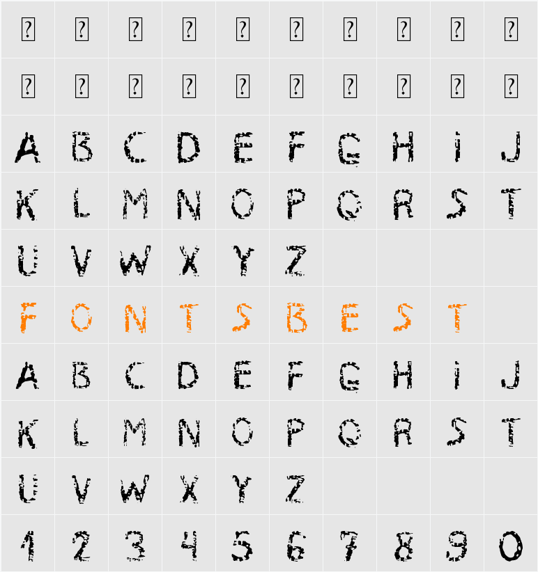 MB-RustyIron Character Map