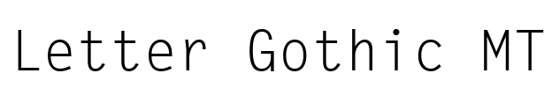 Letter Gothic MT Font Image