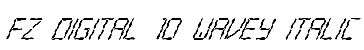 FZ DIGITAL 10 WAVEY ITALIC Font Image