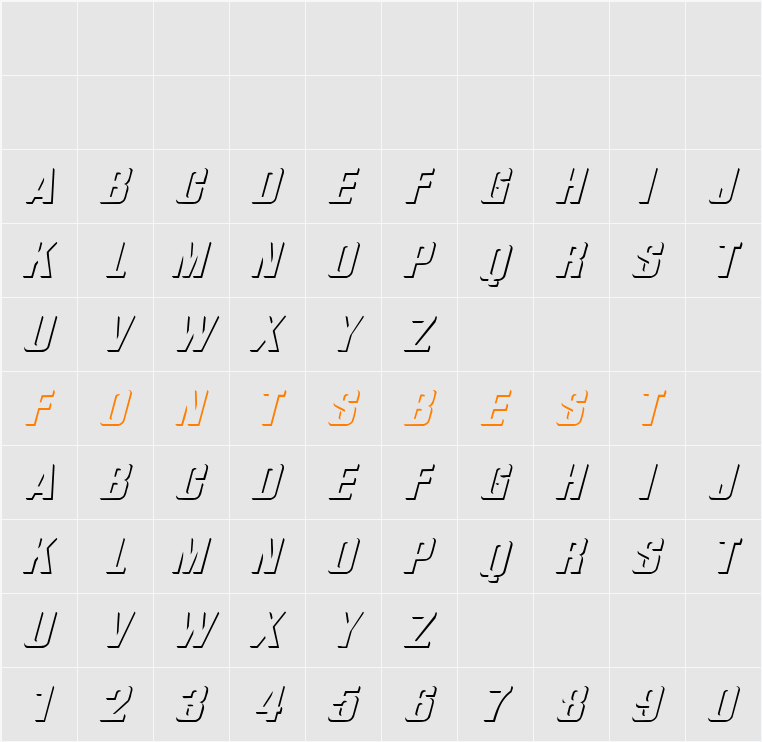 Relief Grotesk Character Map