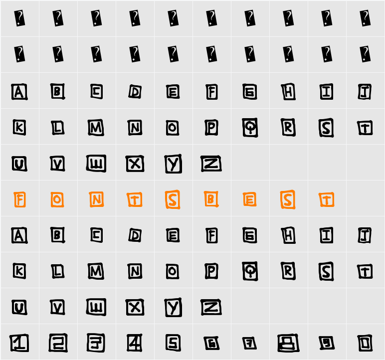 TightBox Character Map