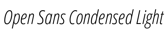 Open Sans Condensed Light