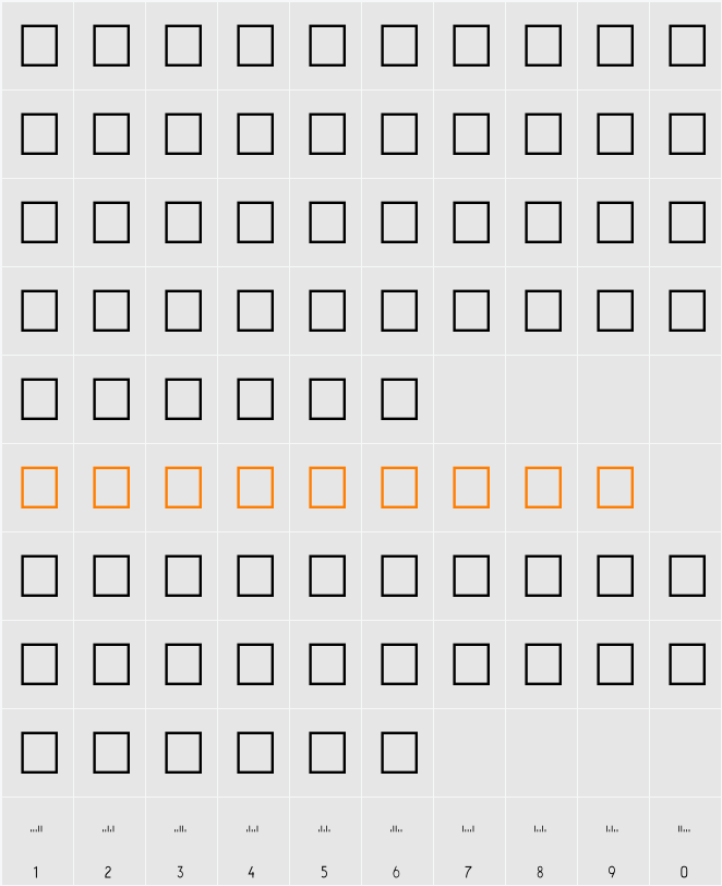 PostNetHrTt Character Map