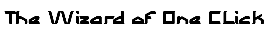 The Wizard of One CLick Font Image