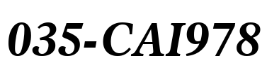 035-CAI978 Font Image