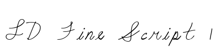 LD Fine Script 1 Font Image