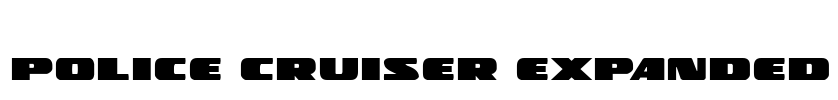 Police Cruiser Expanded Font Image
