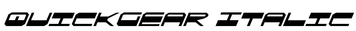QuickGear Italic Font Image