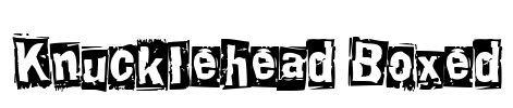 Knucklehead Boxed Font Image