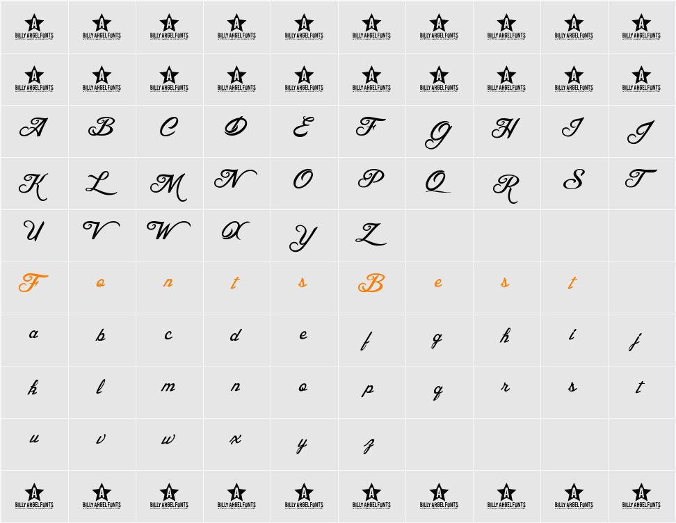 Blessed Day Character Map