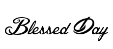 Blessed Day Font Image