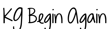 KG Begin Again Font Image
