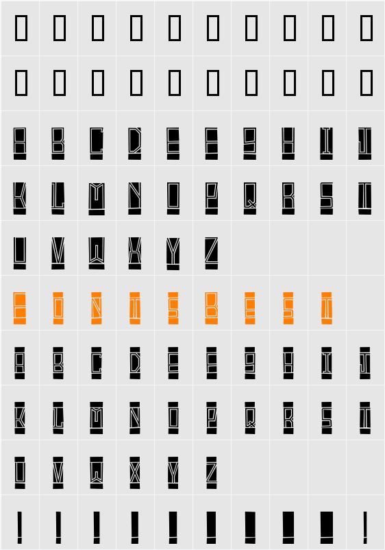 BlockTitling Character Map