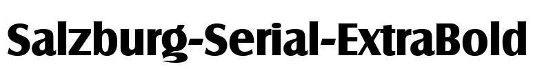 Salzburg-Serial-ExtraBold Font Image