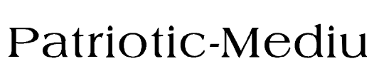 Patriotic-Mediu Font Image