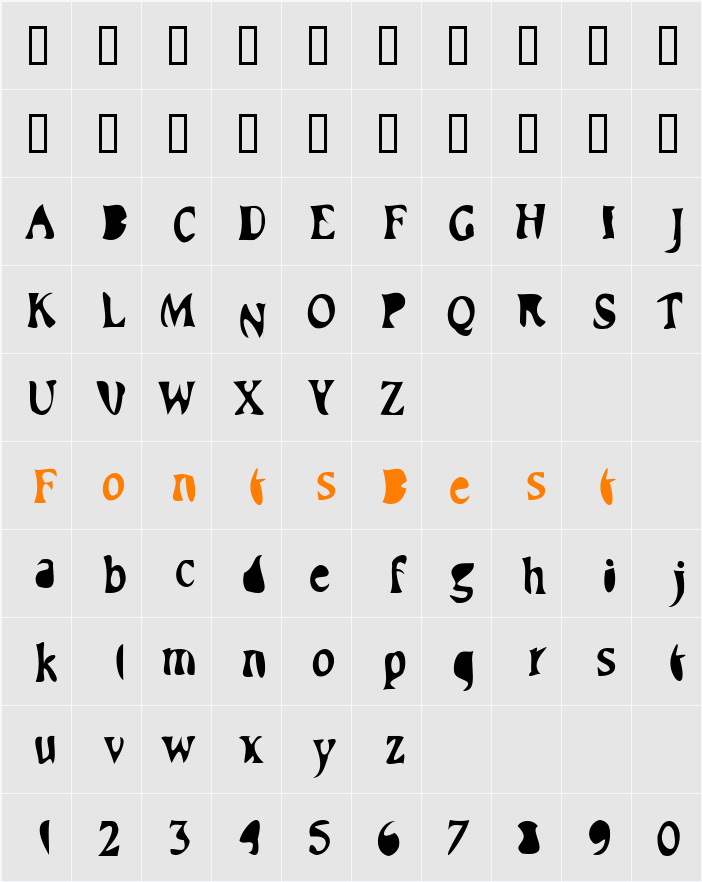 SledgeHammer Character Map