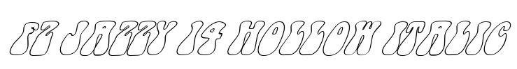 FZ JAZZY 14 HOLLOW ITALIC Font Image