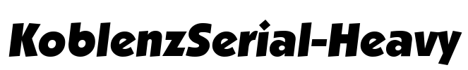 KoblenzSerial-Heavy Font Image