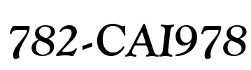 782-CAI978 Font Image