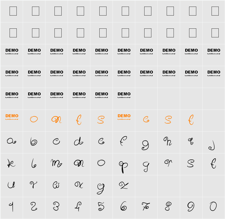 Sweeet! Character Map