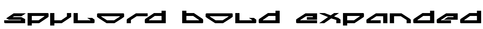 Spylord Bold Expanded Font Image