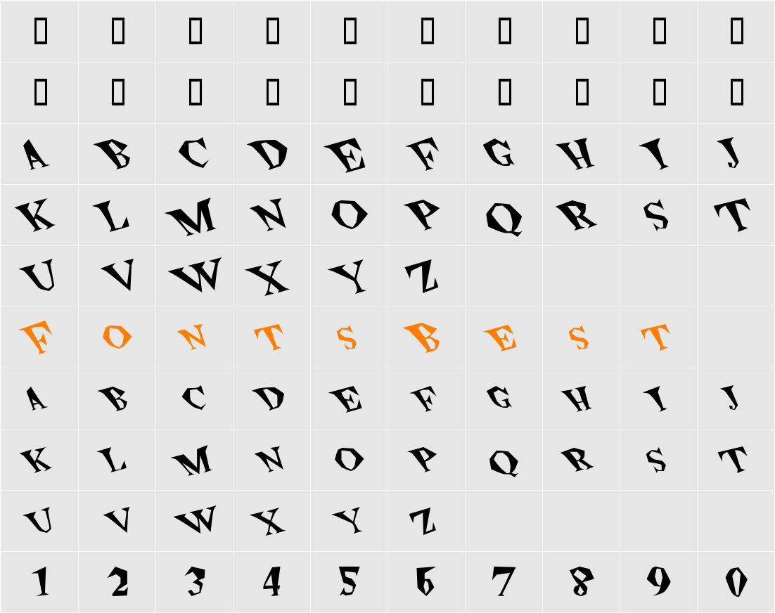 SpunkExtended Character Map