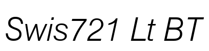 Swis721 Lt BT Font Image