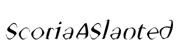 ScoriaASlanted Font Image