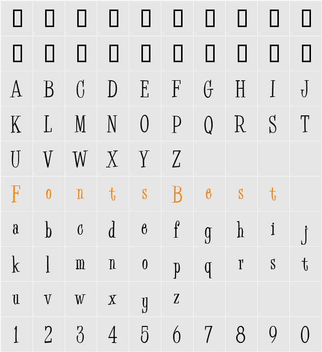 Bud Easy Character Map