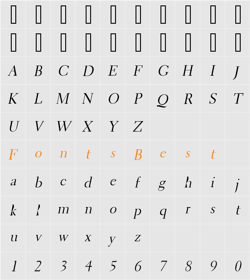Transit 2 Character Map