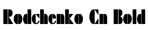 Rodchenko Cn Bold
