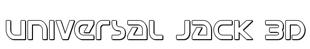 Universal Jack 3D Font Image