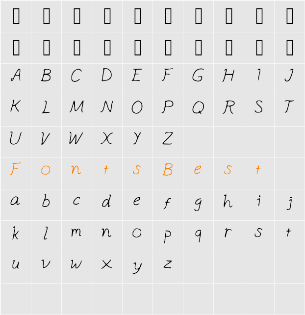 appleocean Character Map