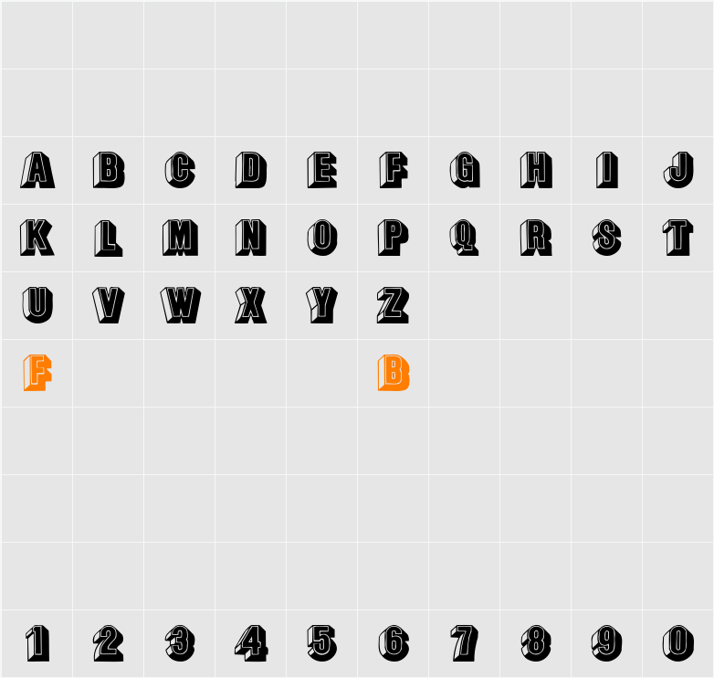 LeeCaps Character Map