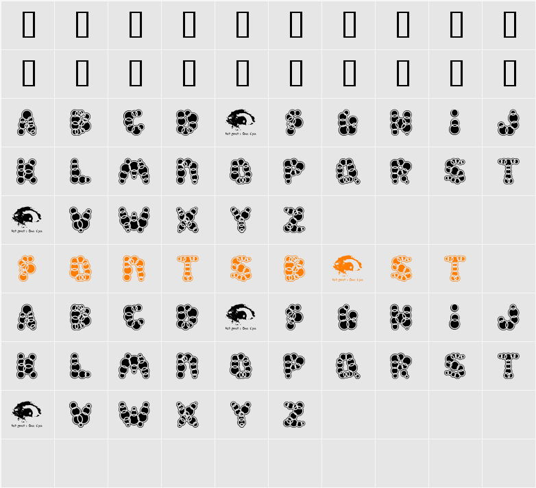 ShampooSW Character Map