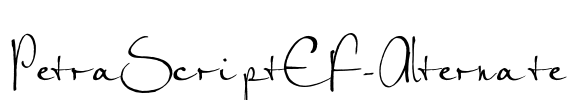 PetraScriptEF-Alternate Font Image