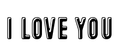 I love you Font Image