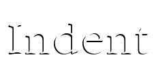 Indent Font Image