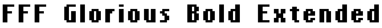FFF Glorious Bold Extended Font Image