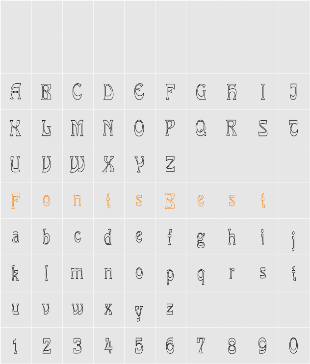PCMiraHC Character Map