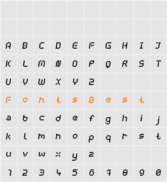 webpixel bitmap Character Map