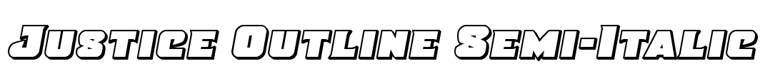 Justice Outline Semi-Italic