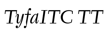 TyfaITC TT Font Image
