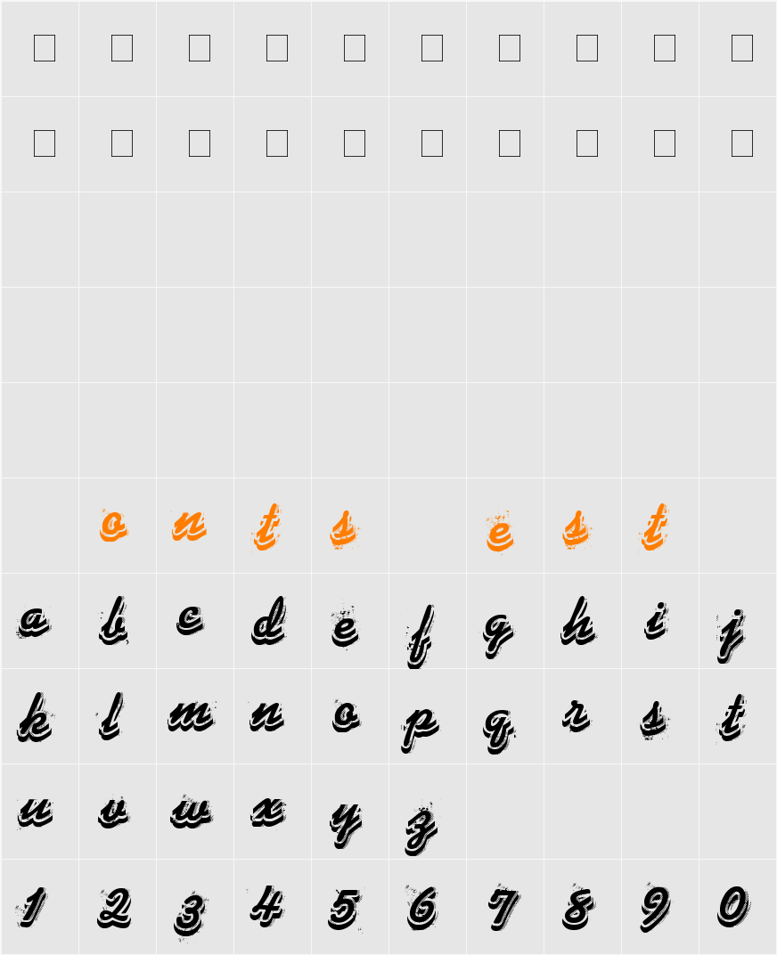 phonograff Character Map