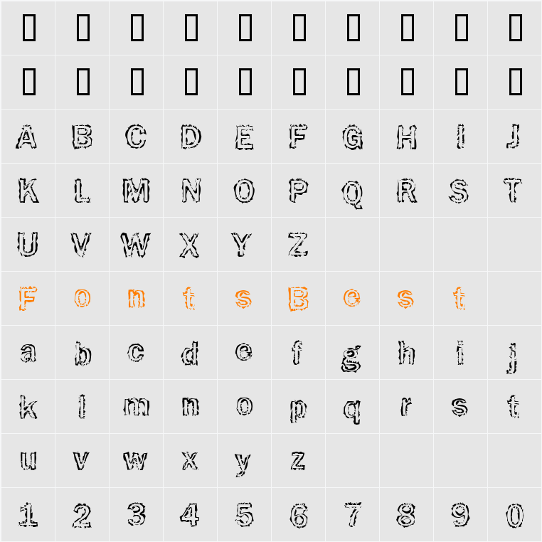 Funky31 Character Map