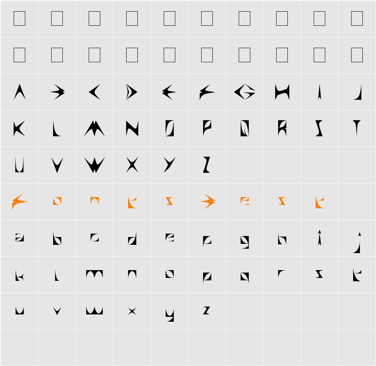 SWALLOW Sky Night Character Map